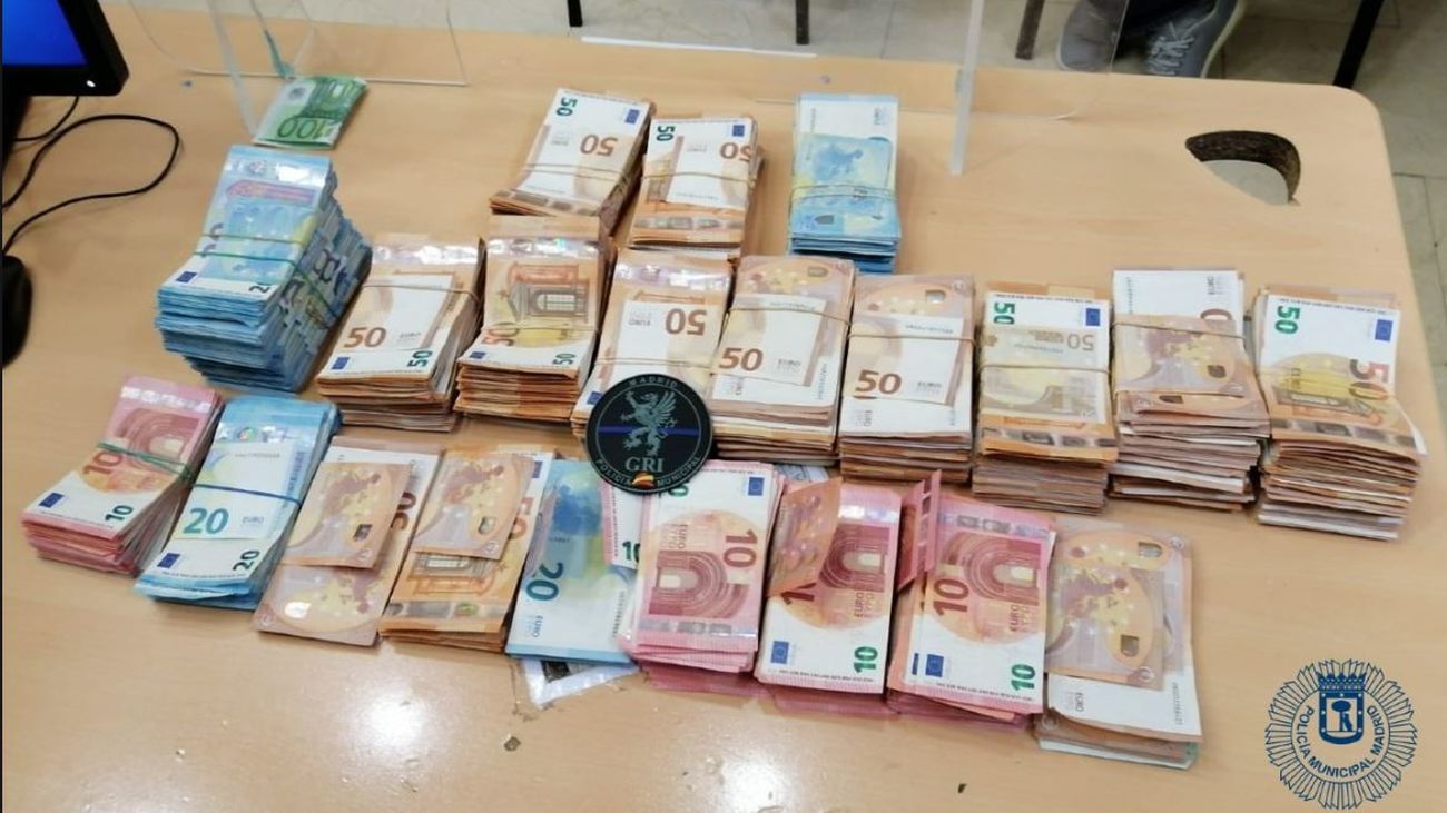 Interceptado en Puente de Vallecas con 124.000 euros en efectivo en pleno estado de alarma