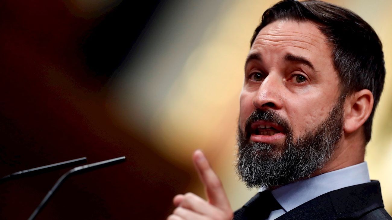 Santiago Abascal, durante su intervención en el Congreso de los Diputados