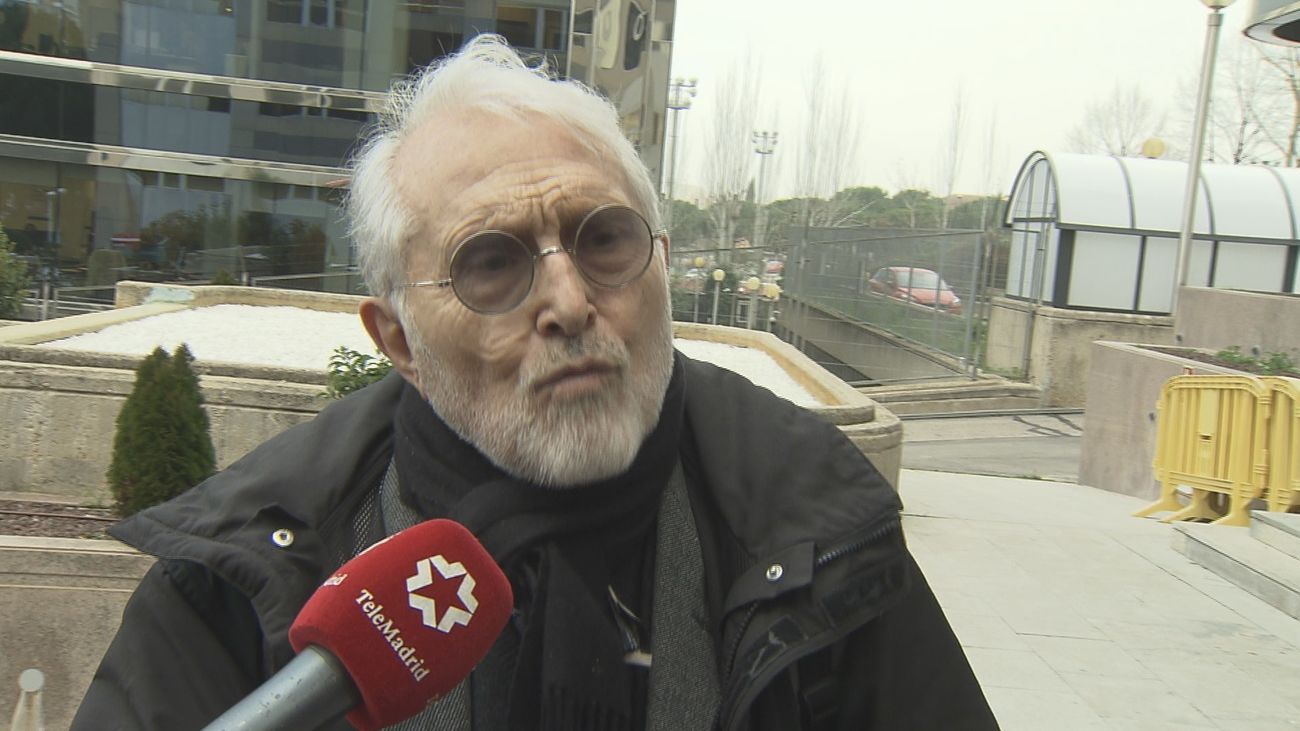 Agapito García, a la salida del juicio en enero