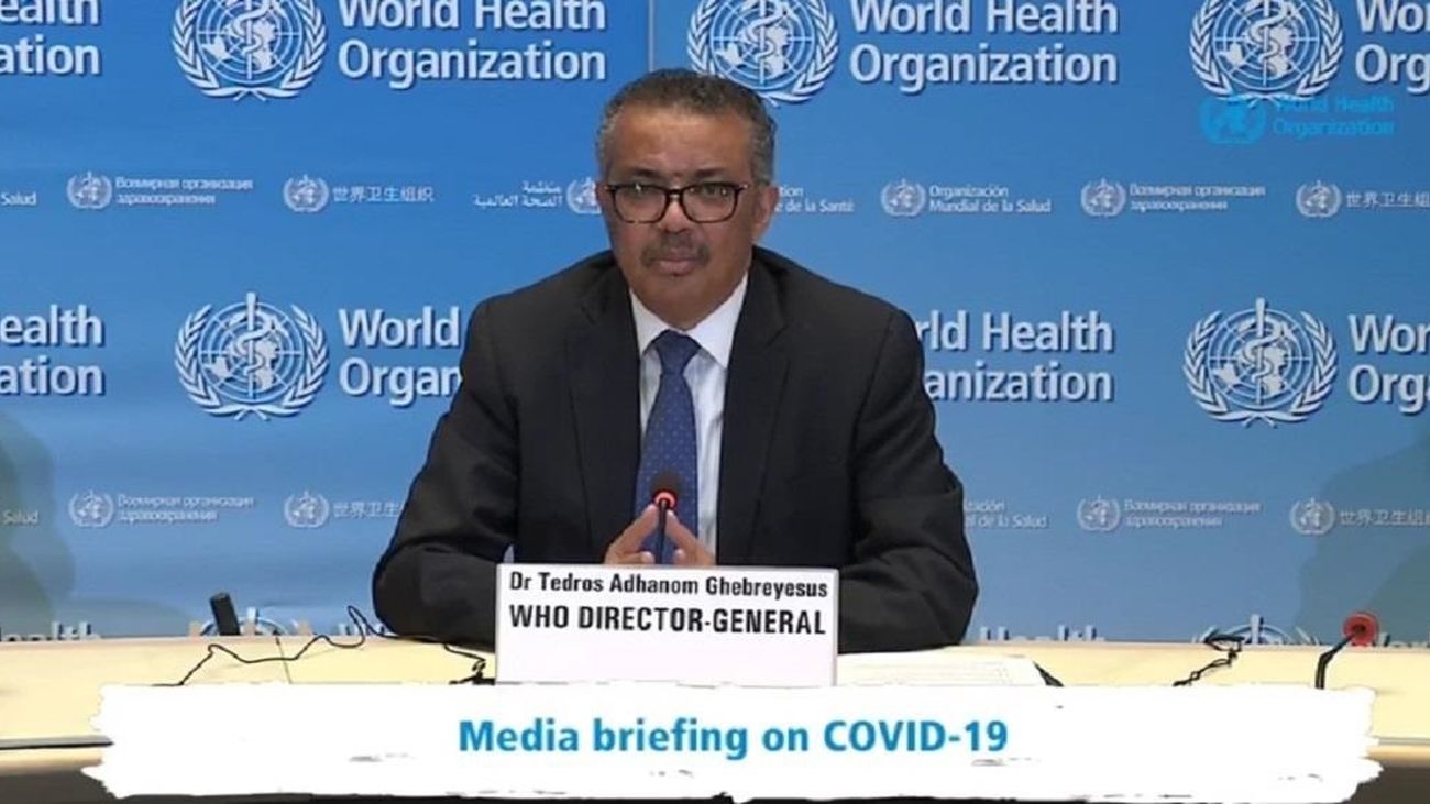 El director general de la Organización Mundial de la Salud, Tedros Adhanom Ghebreyesus,