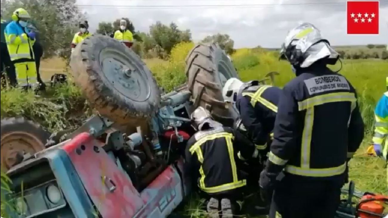 Rescate de un tractorista