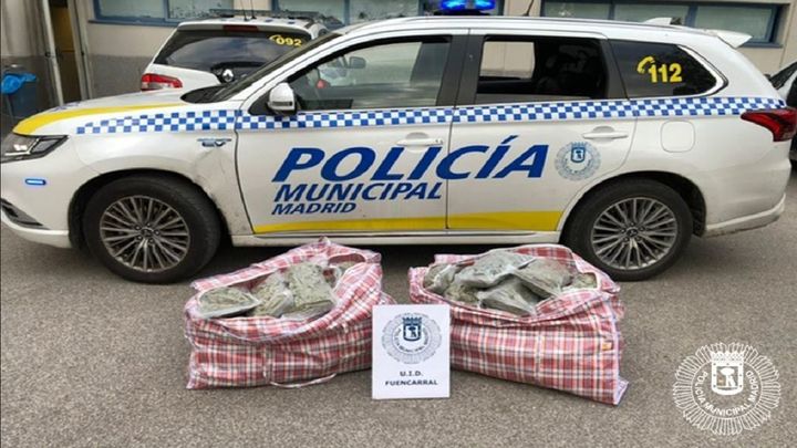 Incautación de marihuana / @policiademadrid