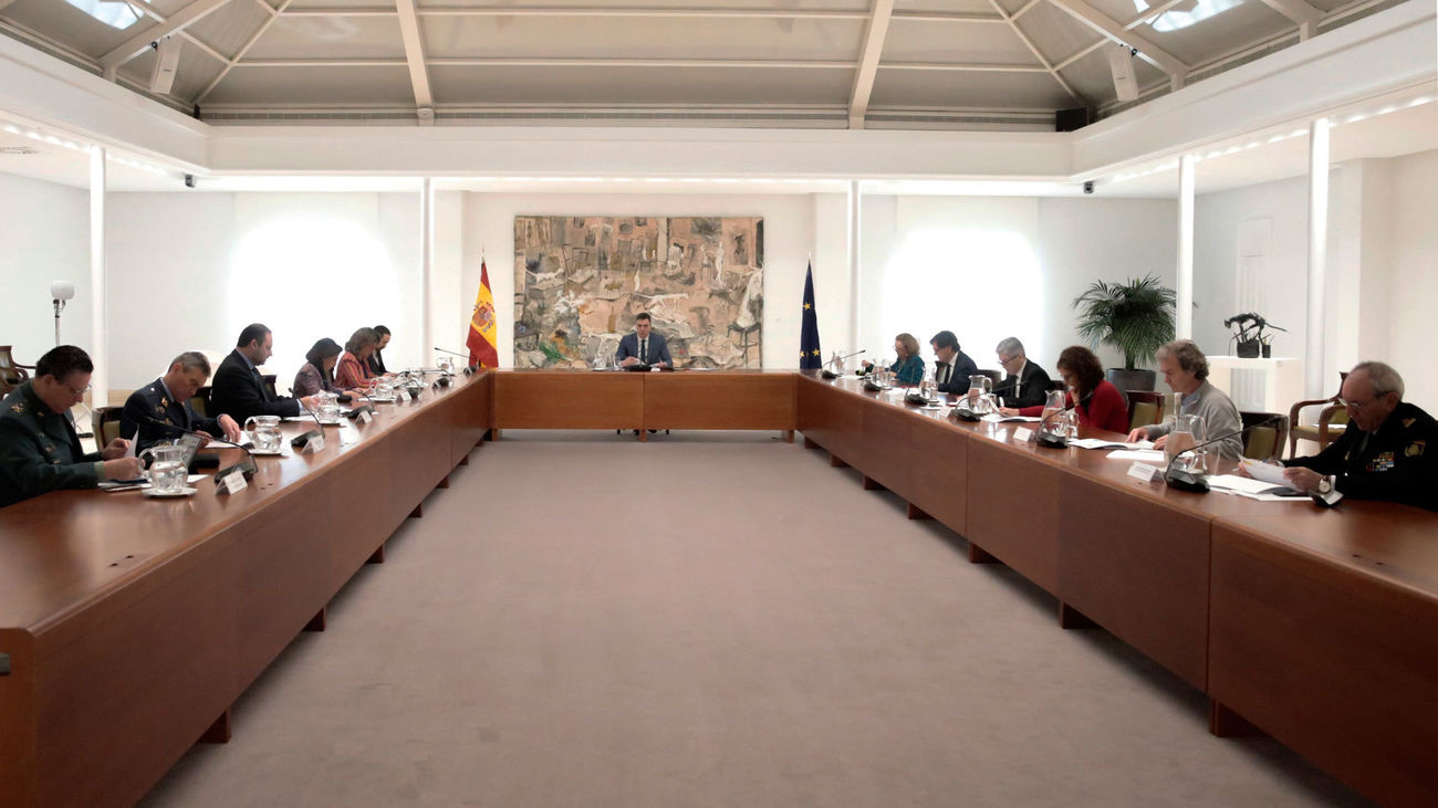 Pedro Sánchez, preside la reunión del Comité Técnico de Gestión de seguimiento de la pandemia del coronavirus