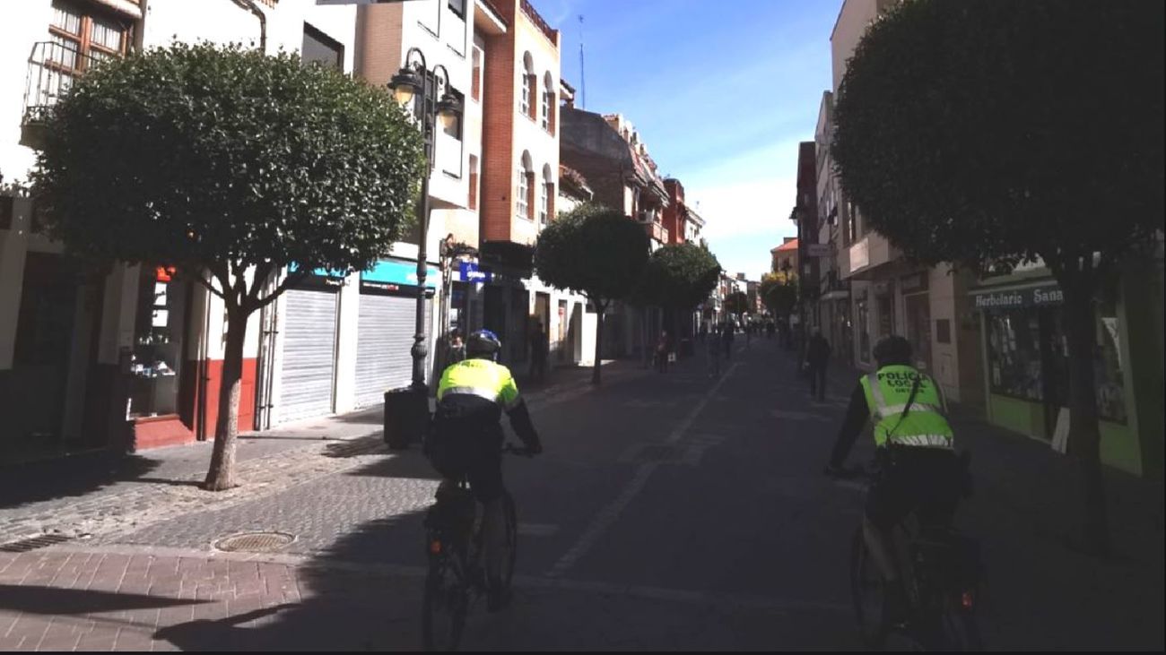 La Policía Local de Getafe en bicicleta