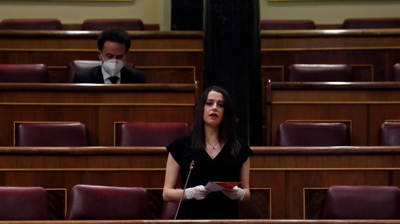 Inés Arrimadas durante una intervención en el Congreso