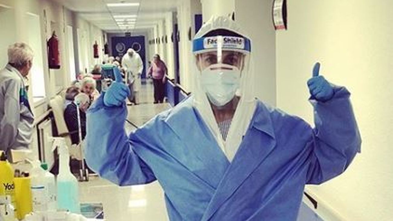 La actriz Nerea Barros, como enfermera