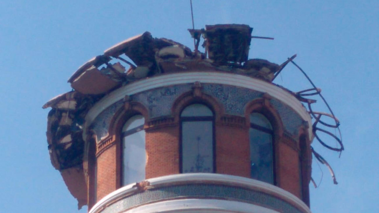 Derrumbe en un edificio de la calle  Alfonso XII