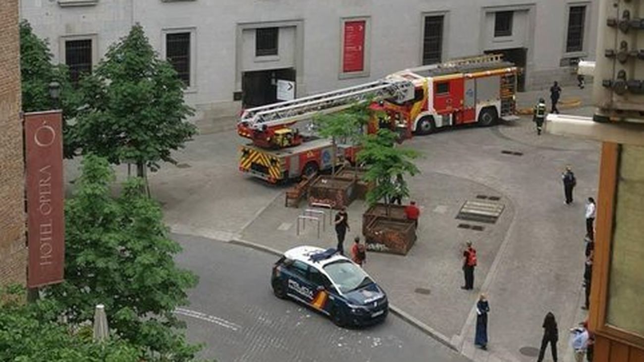 Un coche de bomberos en el Teatro Real