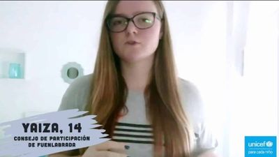 Una joven fuenlabreña participa en un vídeo de Unicef: "Esto nos ayudará a vivir el momento"