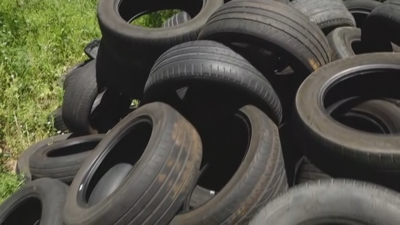 Cementerio de neumáticos, en Quijorna