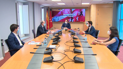 Aguado, contento tras la reunión con PSOE, Más Madrid y Unidas Podemos