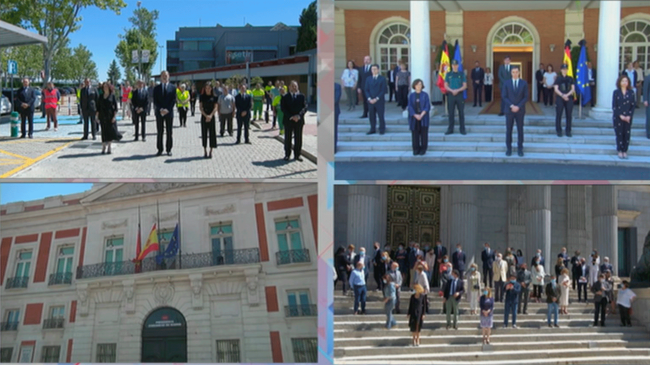Emotivo minuto de silencio en el último día de luto oficial