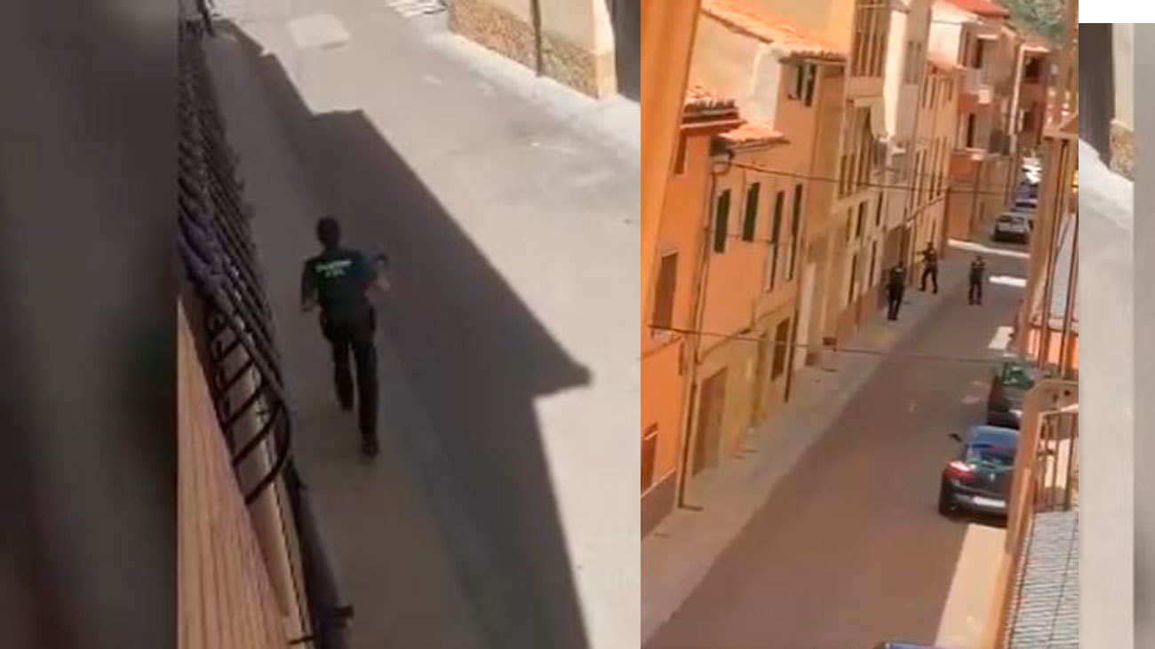 Agentes de la Guardia Civil buscan al Rambo de Requena