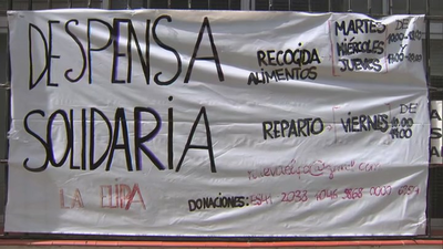 Alimentos solidarios en Ciudad Lineal, un distrito golpeado por la crisis
