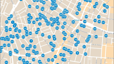 El mapa de Tetuán, convertido en el museo de grafitis de Madrid