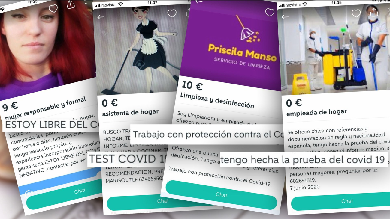 Se buscan empleadas del hogar "libres de covid"