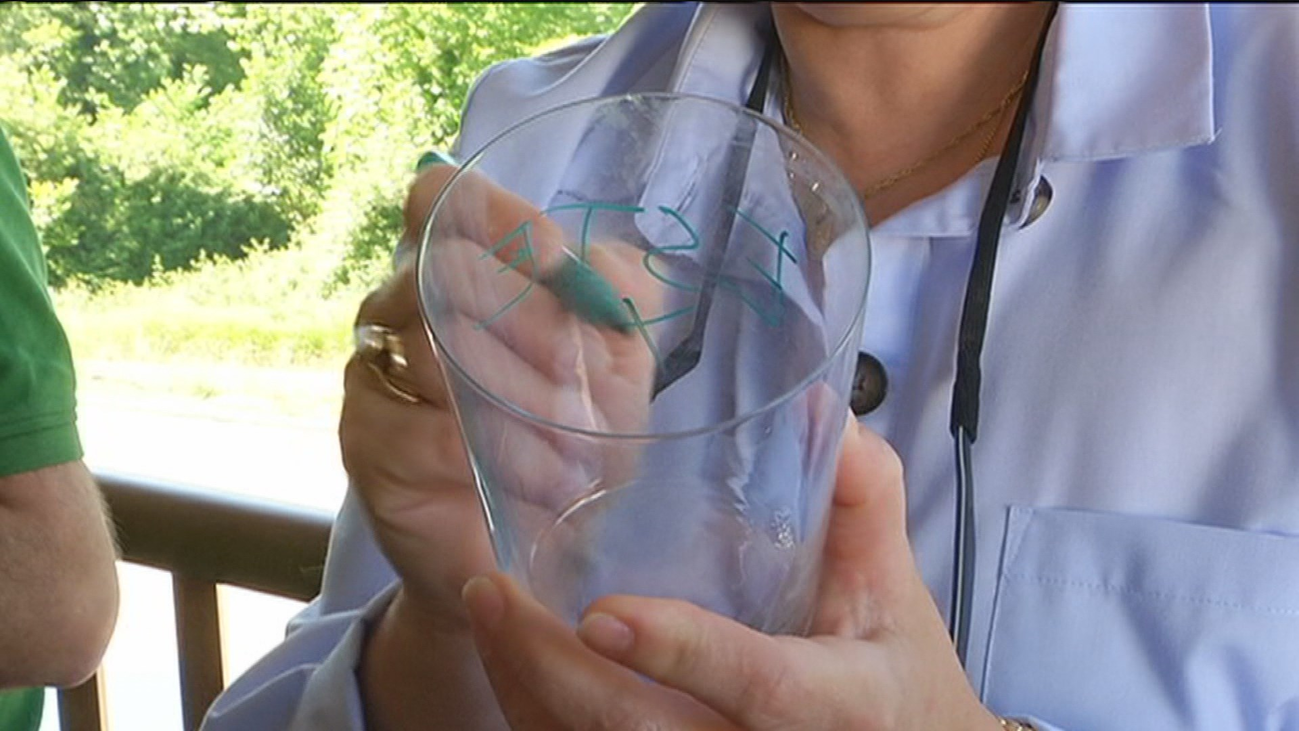 La sidra, en vaso personalizado