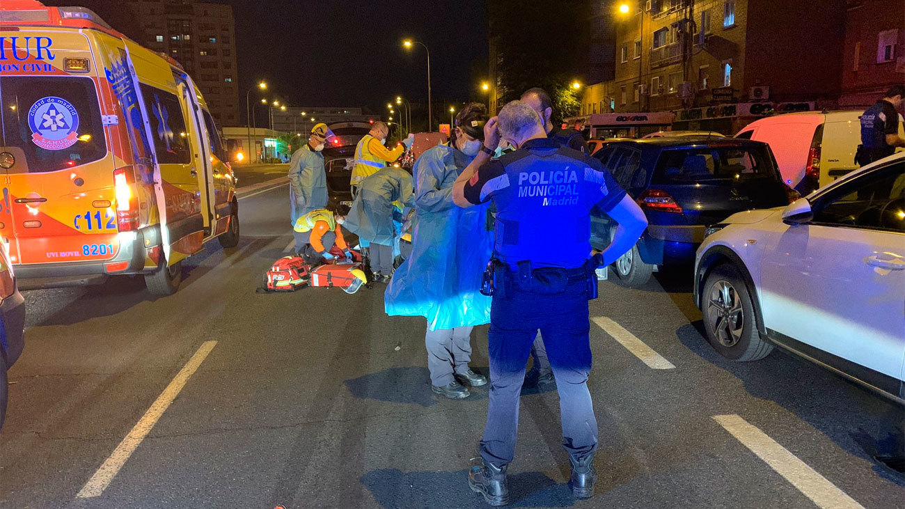 Servicios de emergencias en el lugar del accidente