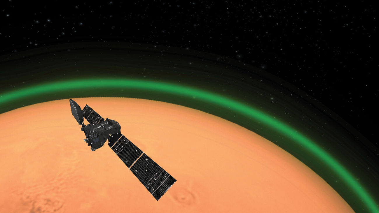 Marte también tiene una línea verde como la Tierra