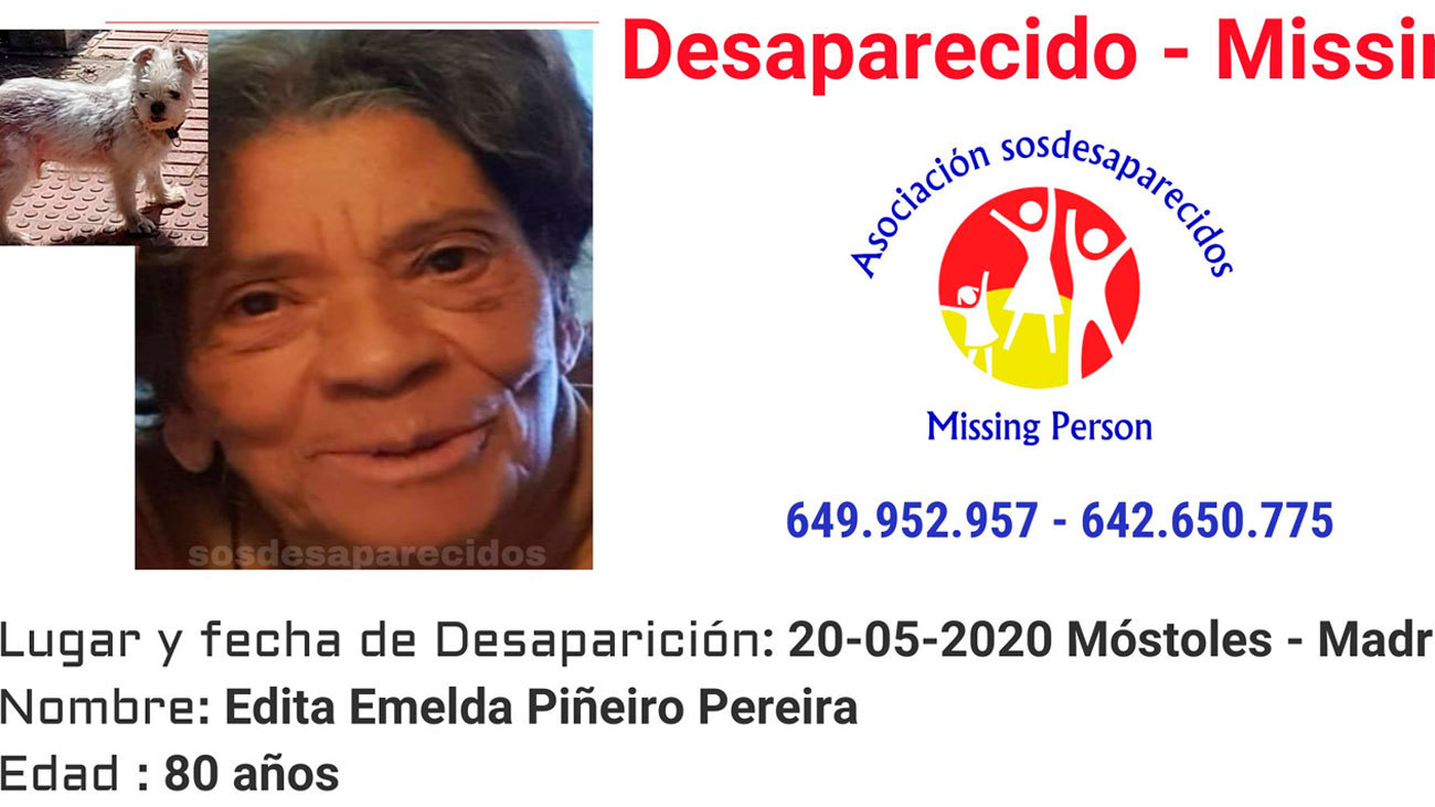 Amplían la búsqueda de una mujer de 80 años desaparecida hace un mes en Móstoles