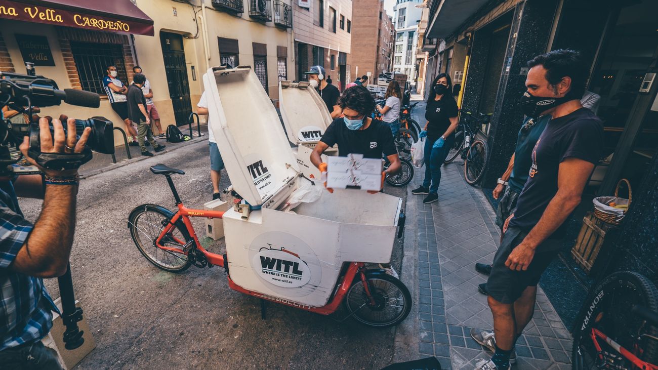 Miguel Silvestre, toneladas de solidaridad en bicicleta por Madrid