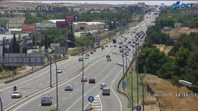 Madrid registra un 59 % menos de desplazamientos por carretera  que en el puente del pasado año