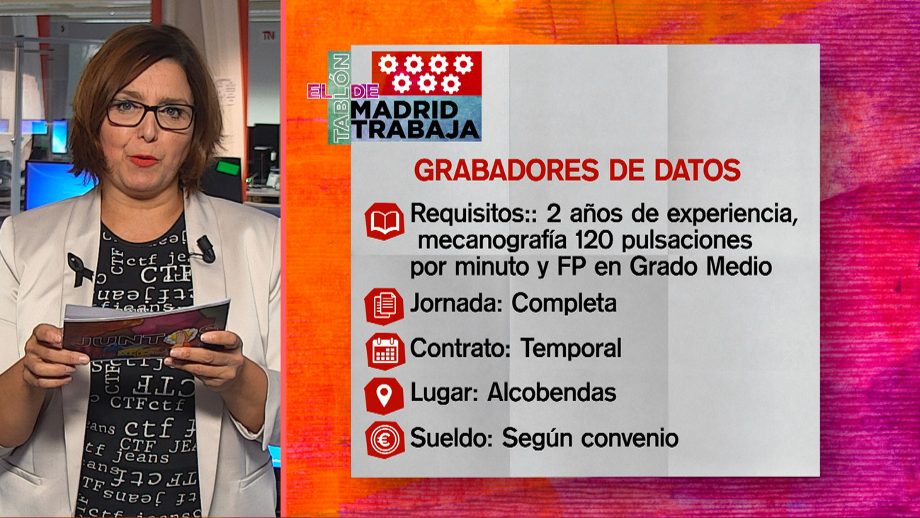 Se buscan reponedores, electromecánicos y grabadores de datos
