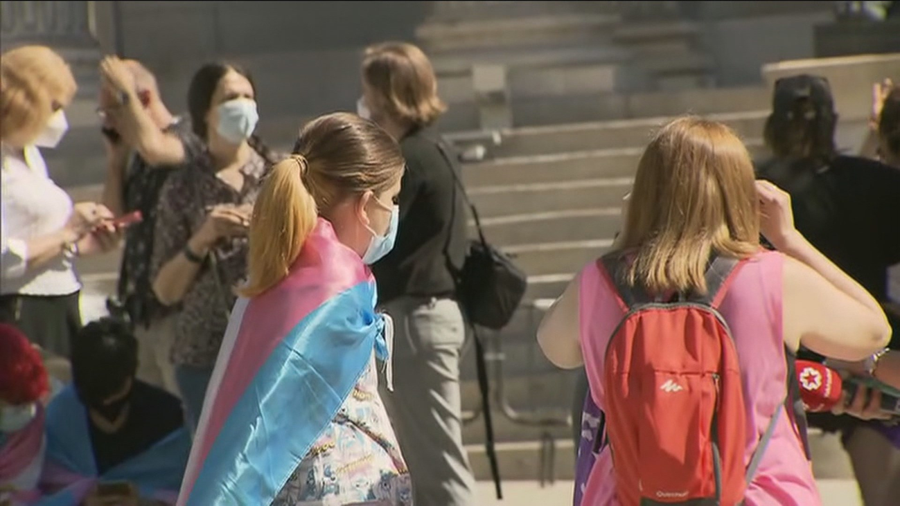 El colectivo trans exige ante el Congreso la tramitación de la Ley y acusa al PSOE de "transfóbico"