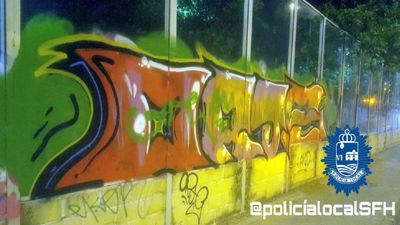 Localizado y denunciado el autor de un enorme grafiti en San Fernando de Henares