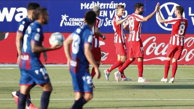 0-1. El Atlético vence al Levante y se afianza en la tercera plaza