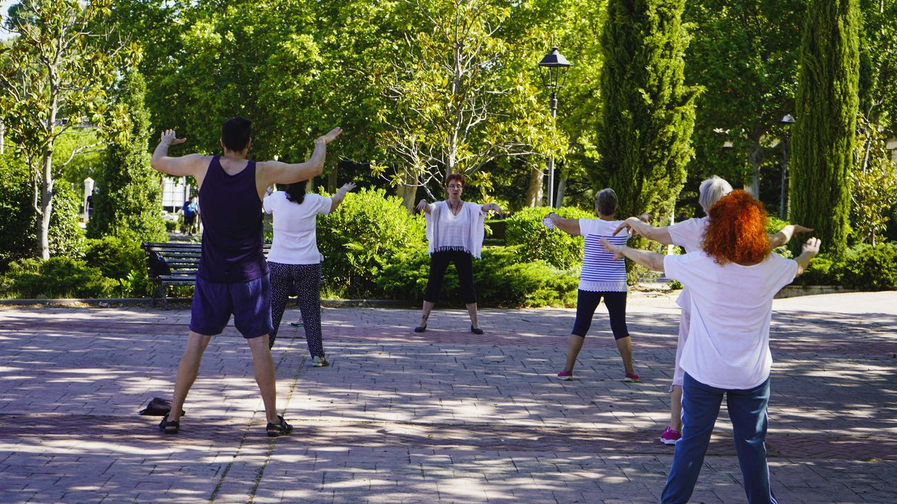Mayores en un parque