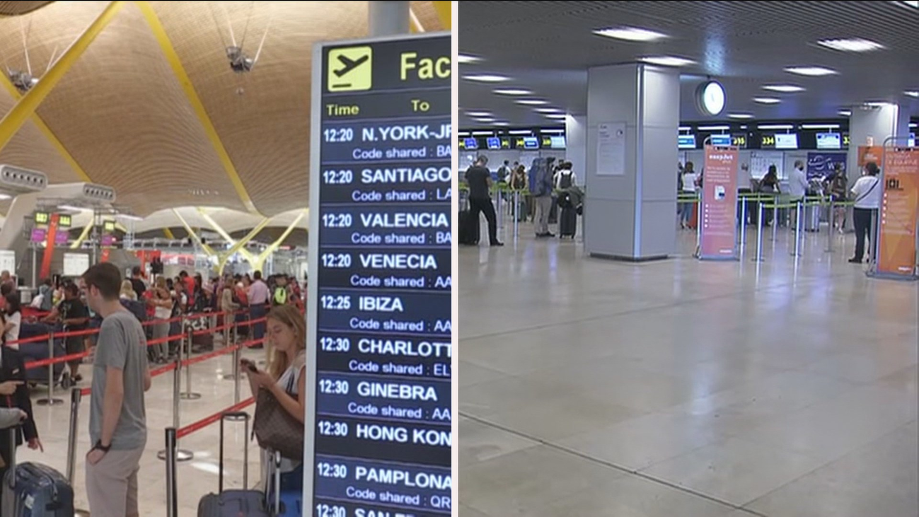 Reabre la T1 de Barajas con pocos viajeros para ser 1 de julio y con el recelo del Gobierno de Madrid
