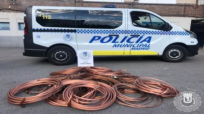 Dos detenidos en el distrito de Fuencarral por robar 200 kilos de cable de cobre