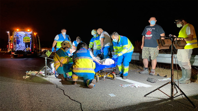 Herido grave un motorista tras una colisión con un turismo en Brunete