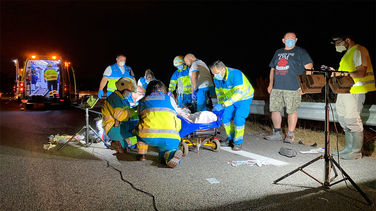 Herido grave un motorista tras una colisión con un turismo en Brunete