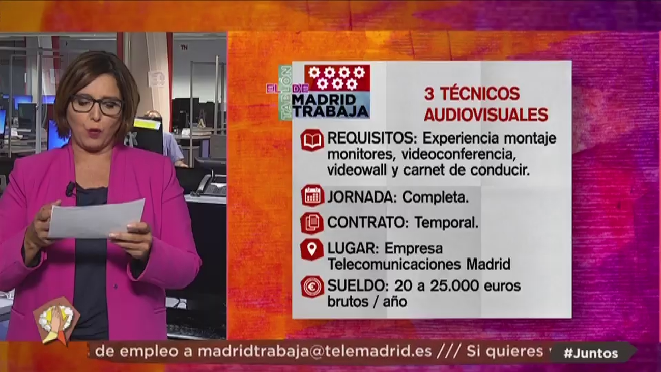 Se buscan vigilantes, técnicos audiovisuales y de electrificación