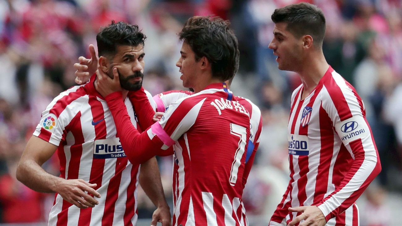 Diego Costa, Joao Félix y Álvaro Morata