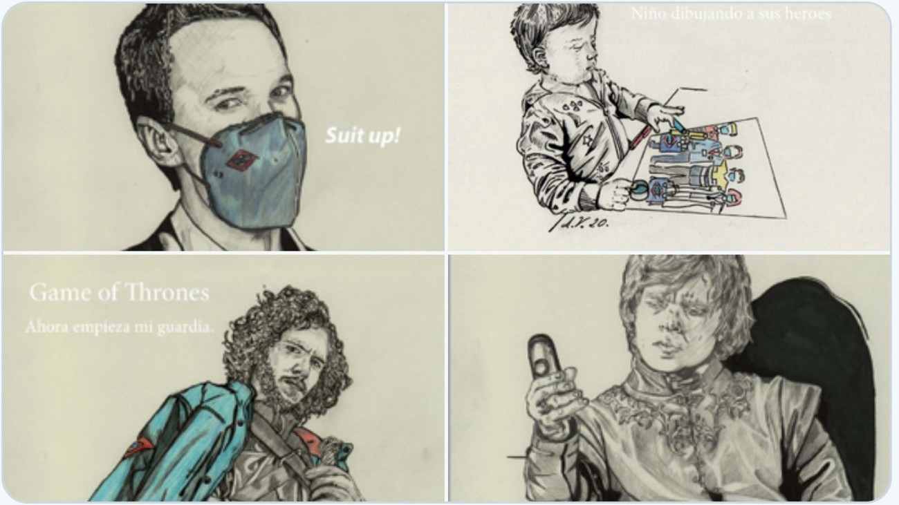 Ilustraciones en el Metro