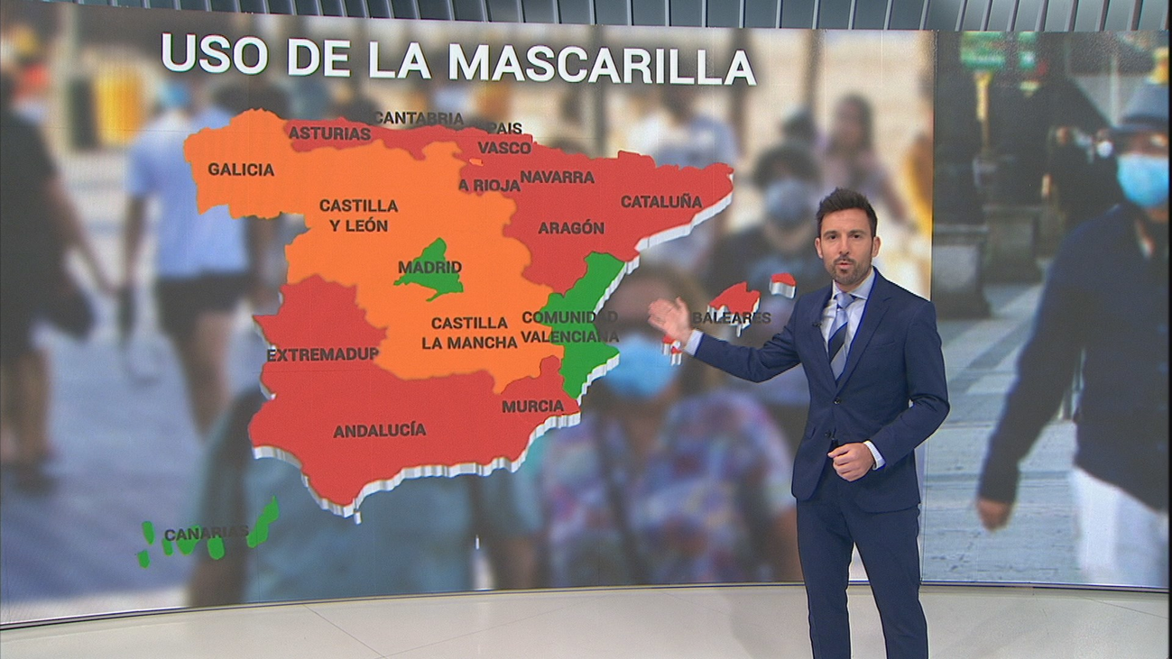 Solo tres regiones, entre ellas Madrid, no imponen el uso obligatorio de mascarillas