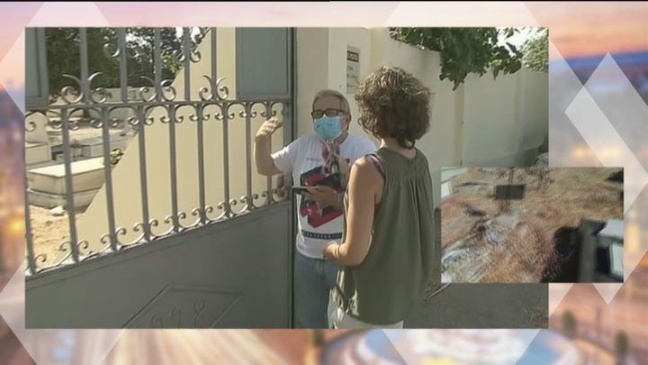 Julio denuncia el estado de abandono del cementerio de Villaverde Alto / TELEMADRID