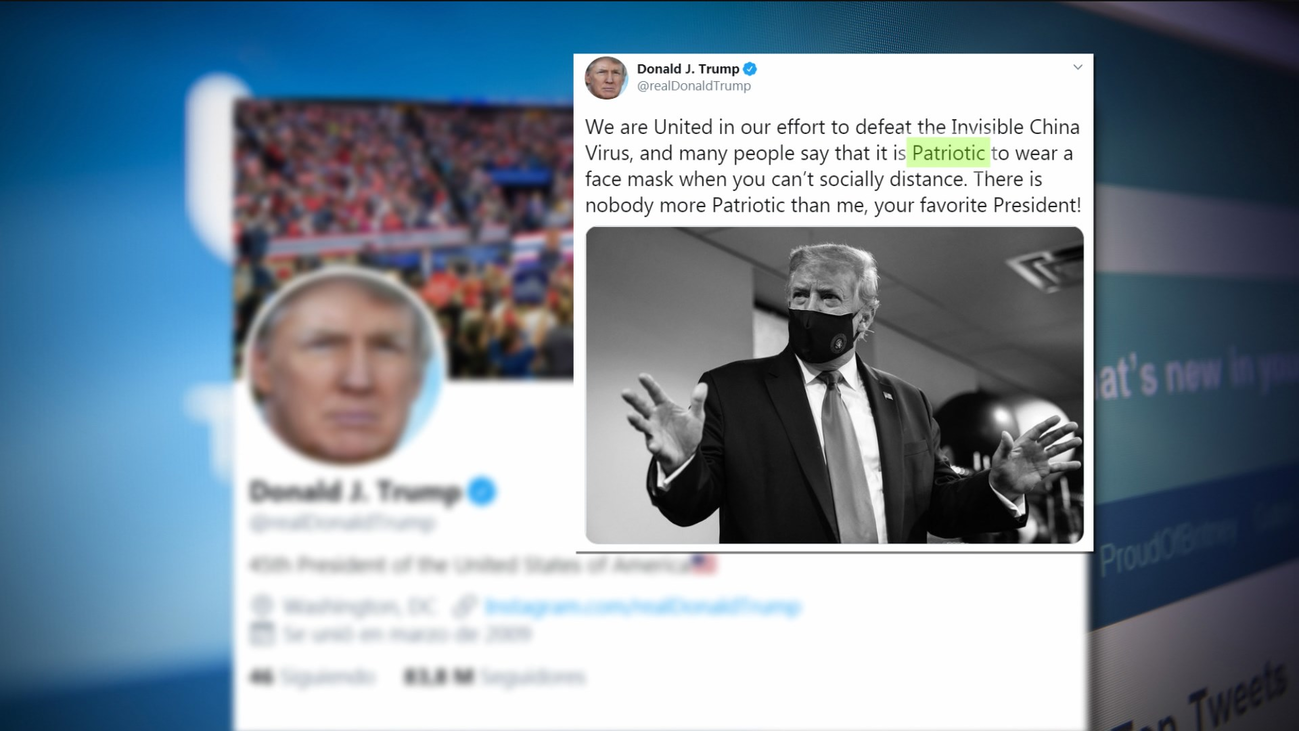 Donald Trump cambia su discurso y ahora apoya el uso de mascarilla