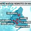 Madrid notifica 4 nuevos brotes con 23 positivos en ámbitos laboral y familiar