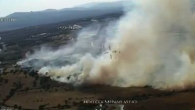 Extinguido el fuego que ha arrasado 17 hectáreas de pasto en Colmenar Viejo