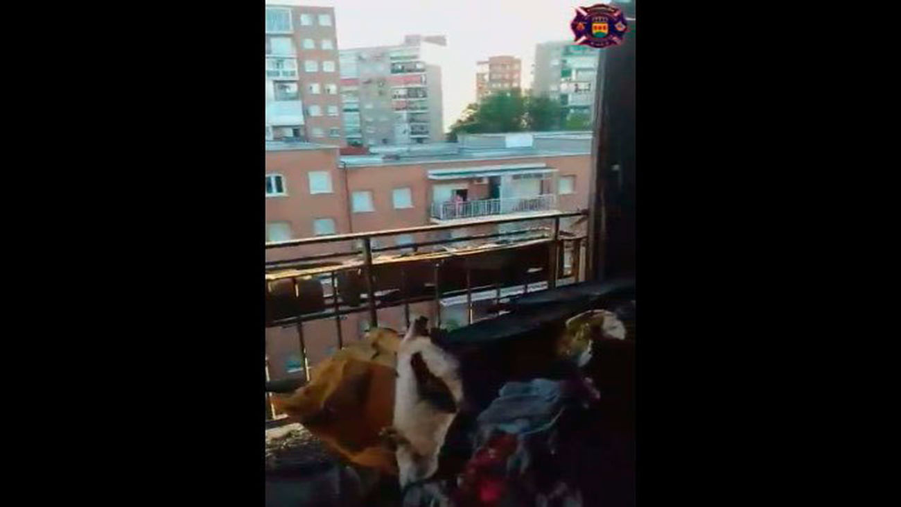 Estado en que quedó la vivienda tras el fuego