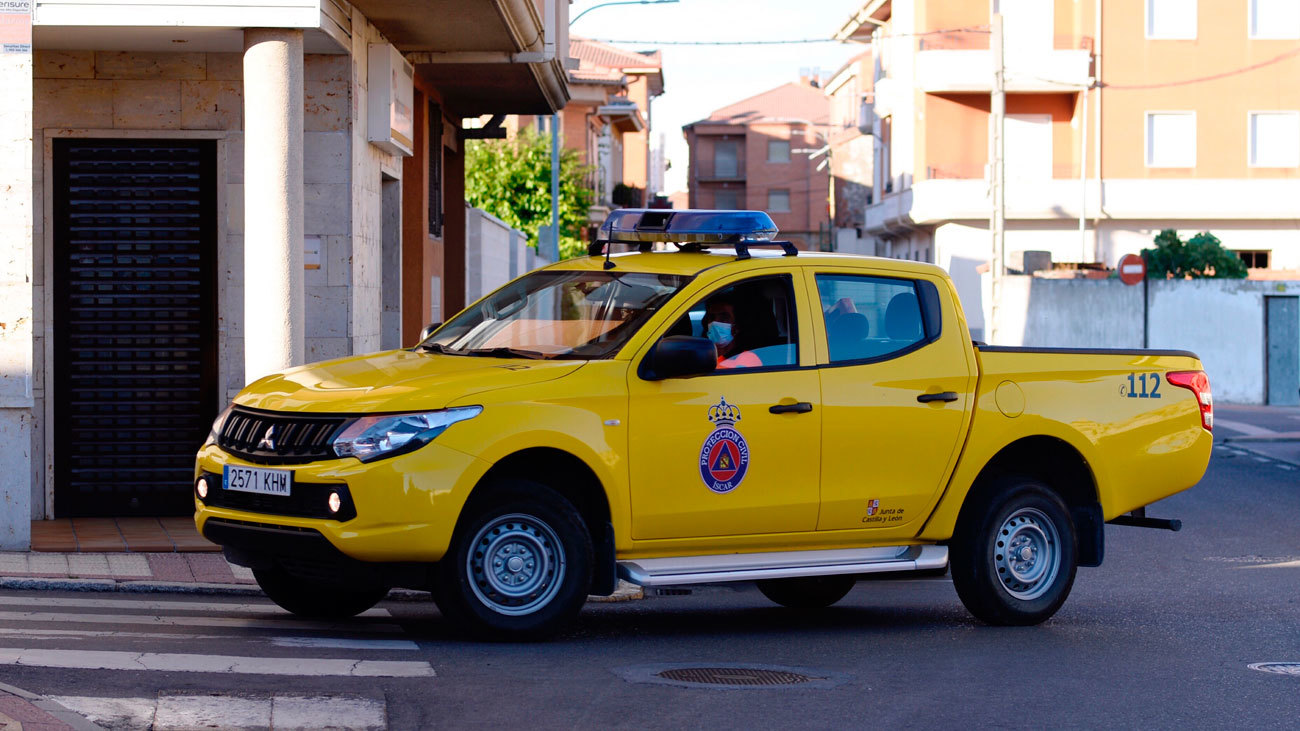 Un vehículo de Protección Civil