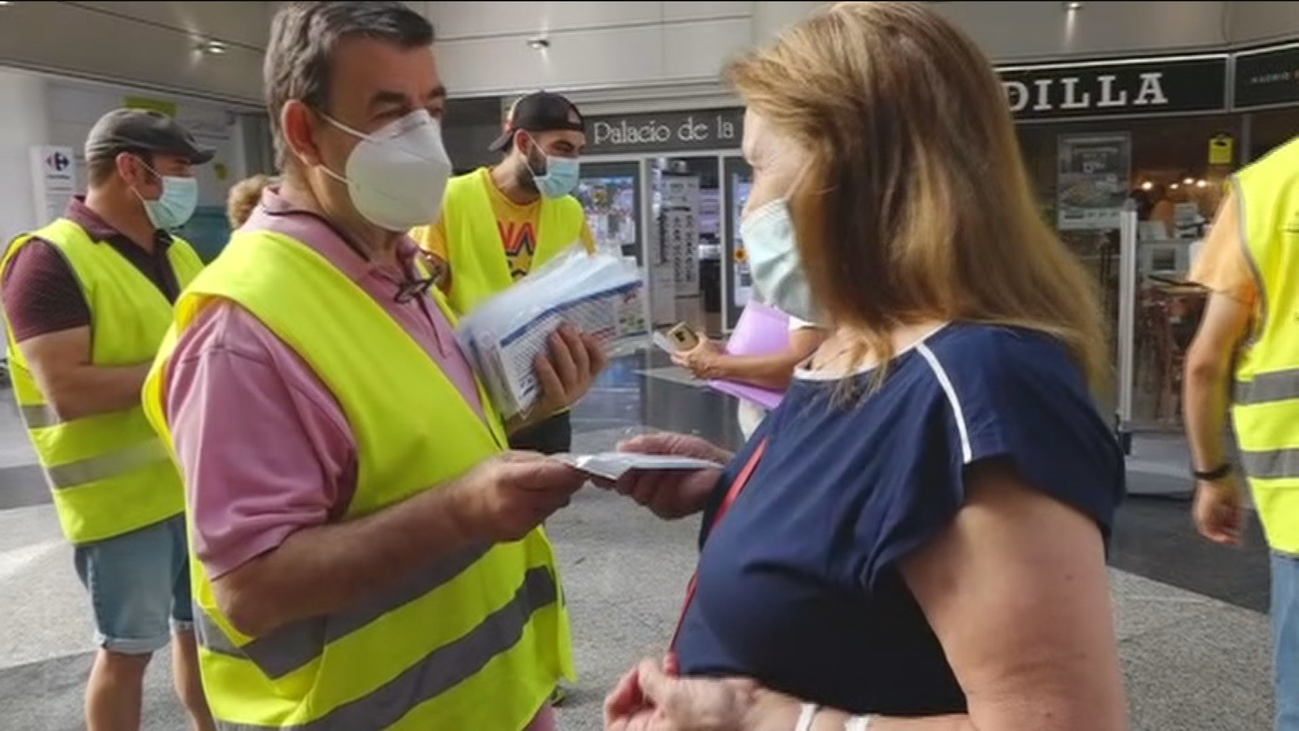 Reparto de mascarillas gratis en Fuenlabrada