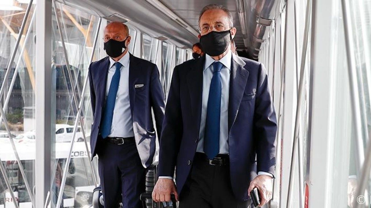 El Real Madrid ya está en Manchester con Florentino Pérez a la cabeza
