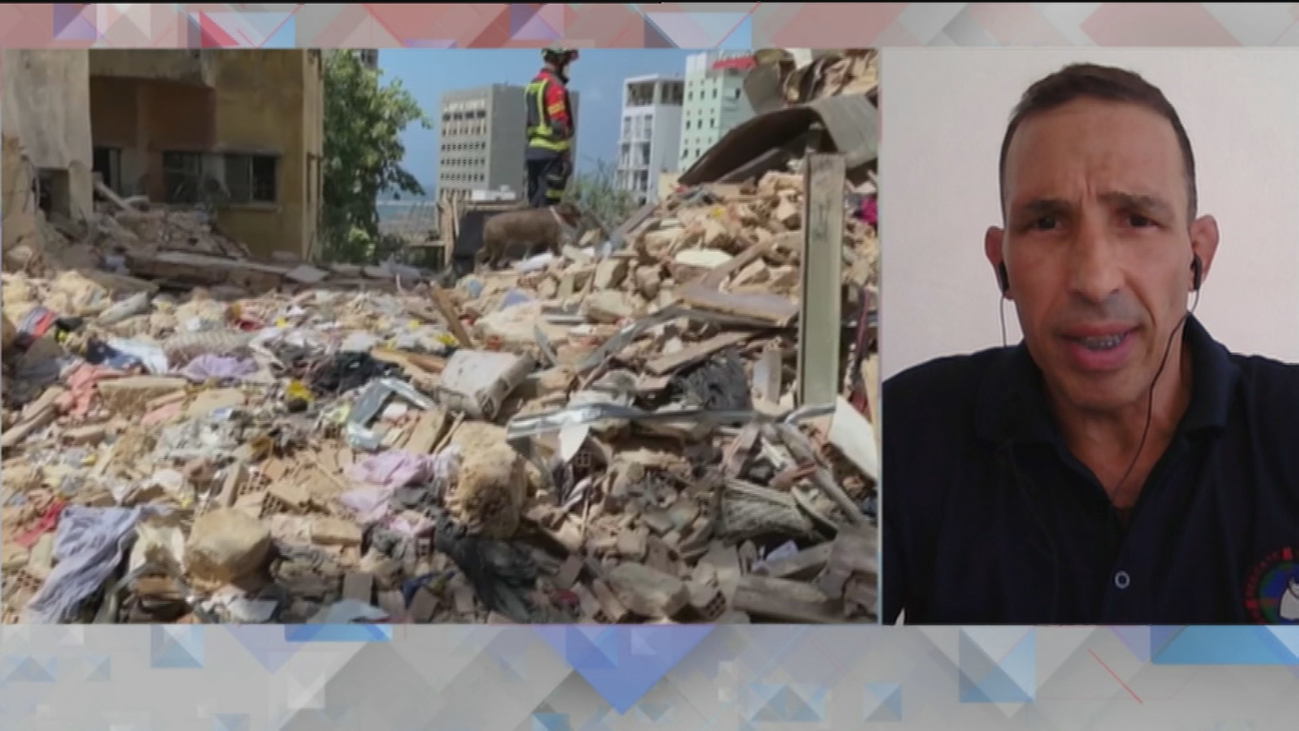 Bomberos españoles muestran en Telemadrid imágenes de la catástrofe de Beirut