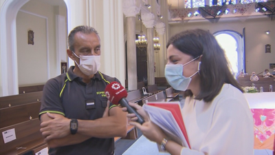 Juan Carlos Campaña  volverá a realizar el descenso del cuadro de la Virgen de la Paloma