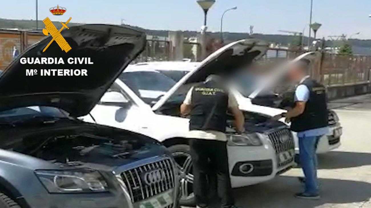 Algunos de los vehículos recuperados por la Guardia Civil